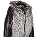 Марли: Женская кожаная куртка с отстегивающимися рукавами, отделка - чернобурка